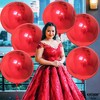 KatchOn, Metallic Red Balloons - Big 22 Inch, Pack of 6 | 360 Degree 4D Sphere Red Metallic Balloons |Valentines Day Decorations - 2 of 4