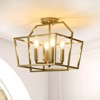 PAKOKULA Modern 4-Light Gold Geometric Metal Semi-Flush Mount Ceiling Light - 2 of 4