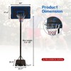 SKONYON Adjustable Portable Basketball Hoop System with 44 Inch Backboard - 2 of 4