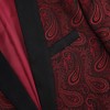 Men's Paisley Tuxedo Jacket Shawl Lapel One Button Suit Jacket Floral Blazer for Wedding Dinner Party Prom - 4 of 4