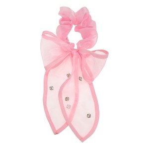 Unique Bargains Cute Flower Ribbon Scrunchie Hair Elastic Band 1 Pc - 1 of 4