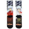 InuYasha Anime Men's Sesshomaru & Inuyasha 2 Character Sublimated Crew Socks 1 Pair (Sock Size 10-13) Multicolored - 3 of 4