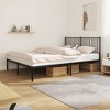 vidaXL Industrial Style Metal Bed Frame with Headboard, Powder-Coated Steel Construction, Supportive Slats and Legs - 2 of 4