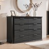 52" Fluted 8 Drawer Dresser, Modern Chest with Curved Profile, Storage Organizer & TV Stand for Bedroom Living Room Hallway-3irtyhousy - 3 of 4