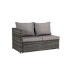 6 Pieces Outdoor Patio Furniture Sets, PE Rattan Wicker Patio Conversation Set with Tea Table - 4 of 4