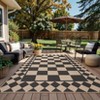Washable Geometric Living Room Rugs, Checkered Print Soft Non Slip Bedroom Carpet, Stain Resistant Floor Cover for Dining Room Kitchen - 4 of 4