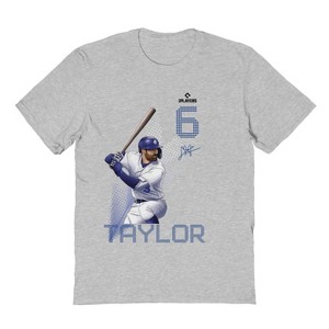 MLBPA Men's Taylor Pw Licensed Mlb Chris Taylor Los Angeles Dodgers Short Sleeve Graphic Cotton T-Shirt - Sport Grey XL - 1 of 4