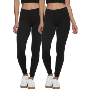 Felina Womens Velvety Super Soft Lightweight Leggings, 2-Pack Yoga Pants - 1 of 4