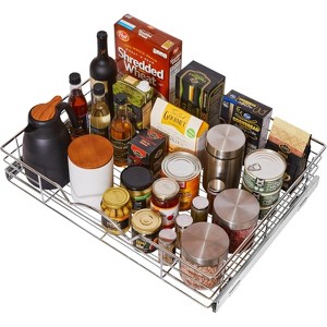 Hold N' Storage - Pull Out Pantry Cabinet Organizer with Anti Rust Chrome Finish, Heavy-Duty, Smooth Slide - 1 of 4