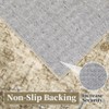 Non-Slip Rug Machine Washable 6'x9' Boho Vintage Area Rug Oriental Floral Distressed Low Pile Carpet with Non-Slip Backing - 3 of 4