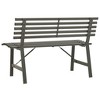Garden Bench Black Powder-coated steel Large Durable - 4 of 4