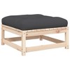 vidaXL Patio Footstool with Cushion Solid Wood Pine - 2 of 4