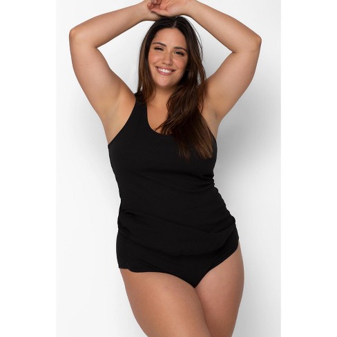 Plus Size Tank Top, Black - One Size 