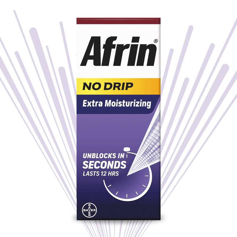 Afrin Nasal Spray No Drip Extra Moisturizing Nasal Congestion Relief Pump Mist , 3 of 9