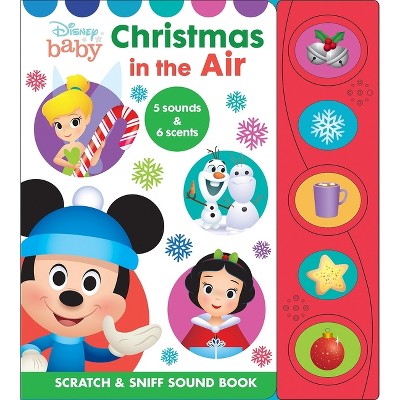 Disney Baby: Christmas in the Air Scratch & Sniff Sound Book - by Pi Kids  (Board Book)