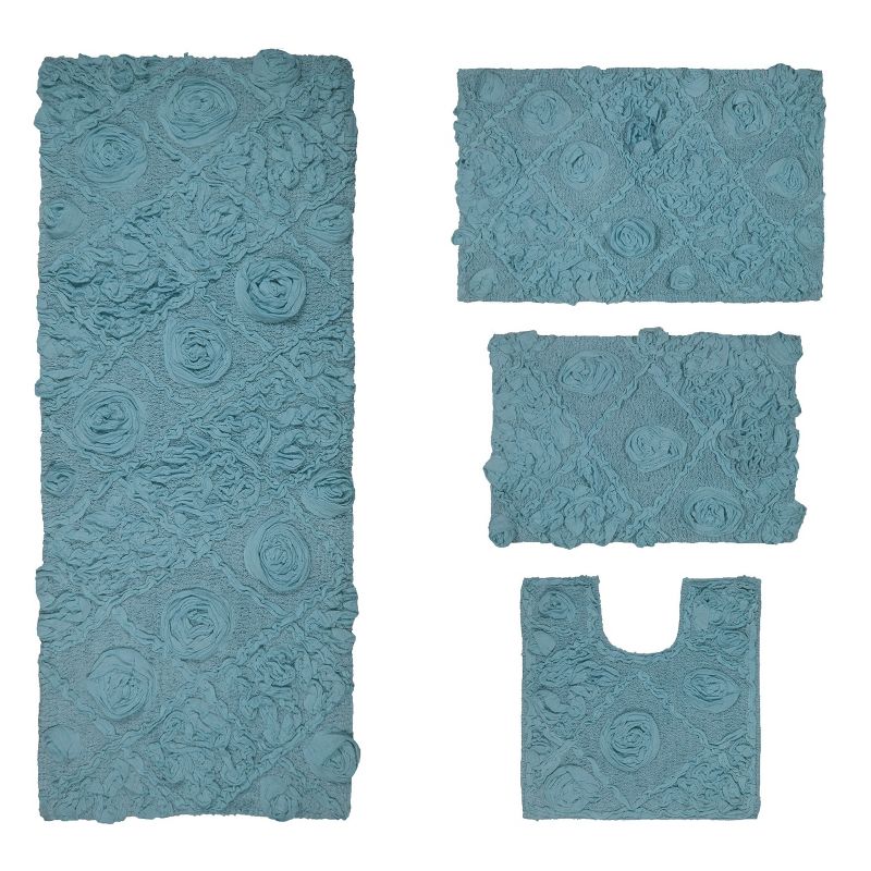 Modesto Collection Cotton Tufted Set of 4 Bath Rug Set - Home Weavers, 2 of 5