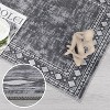 Acekool 5x7 Washable Rug – Modern Geometric Indoor Carpet, Non-Slip Ultra-Thin Floor Mat for Living Room & Bedroom - 4 of 4