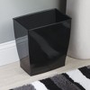 iDesign Set of 2 Small Rectangular Bathroom Trash Cans - Black - 3 of 4