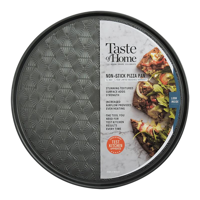 Taste of Home® 14-In. Non-Stick Metal Pizza Pan, Ash Gray, 4 of 11