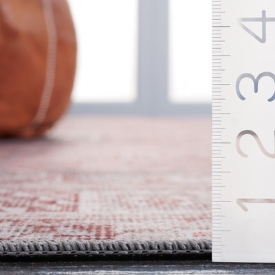 Tucson Red and Beige 8' x 10' Synthetic Area Rug