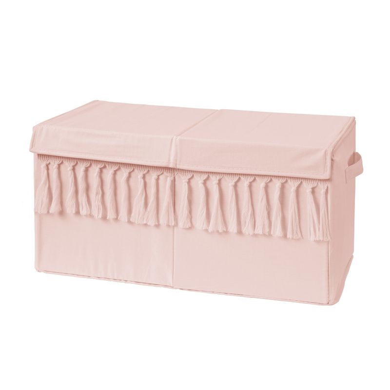 Sweet Jojo Designs Girl Fabric Storage Toy Bin Bohemian Solid Blush Pink, 1 of 6