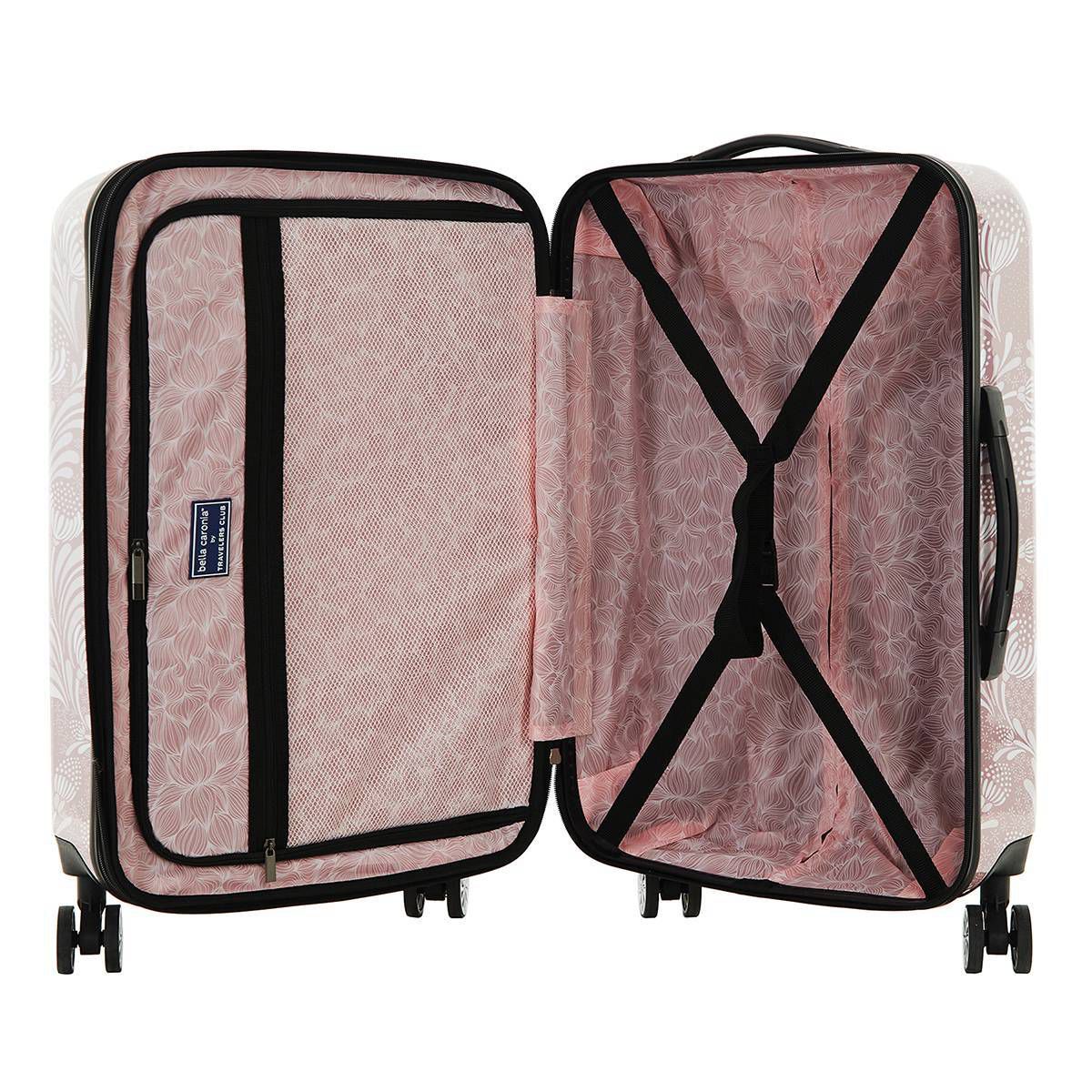 Travelers Club Bella Caronia Deluxe 7pc Hardside Checked Spinner Luggage Set - thumbnail 6