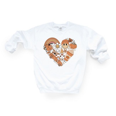 Simply Sage Market Women's Graphic Sweatshirt Fall Collage Heart