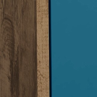 Rustic Brown/Aqua Blue