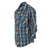 Gioberti Boy's Casual Western Plaid Long Sleeve Pearl Snaps Shirt - 3 of 4
