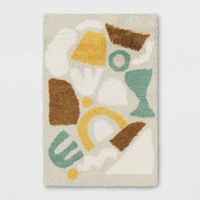 4'x6' Eclectic Shapes Area Rug Pink/Mint - Pillowfort™
