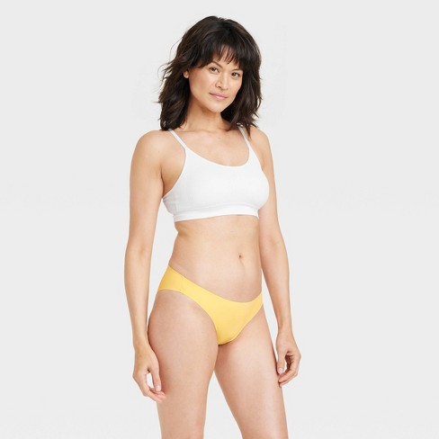Women's Laser Cut Cheeky Bikini Underwear - Auden™ Gold S : Target