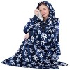 PAVILIA Faux Shearling Wearable Blanket Hoodie, Cozy Oversized Hooded Sweatshirt Adults, Warm Fleece Big Pocket - 2 of 4