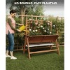 52x30x54 in Elevated Garden Bed with Legs, Tall Wooden Planter Box with Climbing Trellis, Outdoor Standing Raised Bed for Vegetables, Flowers, Herbs - 4 of 4