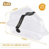 200 Pcs Cake Slice Containers with Lids, Clear Plastic Hinged Cheesecake Containers - 2 of 4