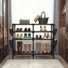 DOMETOUR Shoe Rack with Pockets, 5-Tier Shoe Boots Organizer Freestanding Shoe Shelf for Entryway Bedroom - 2 of 4
