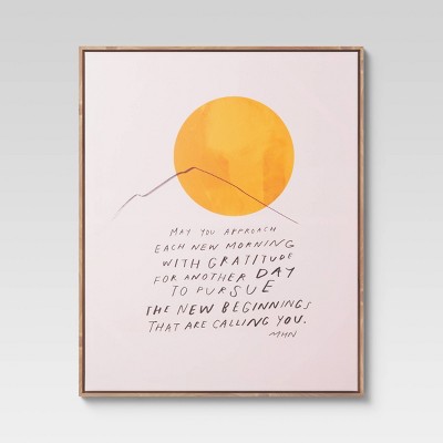 25" x 31" Sun Quote by Morgan Harper Nichols Framed Wall Canvas