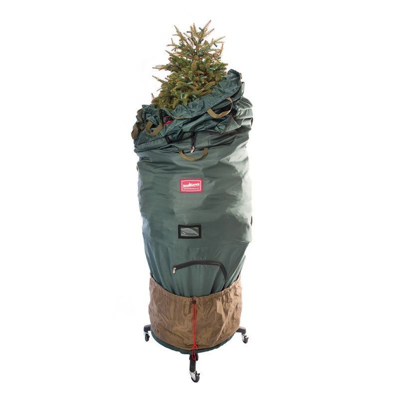 Northlight Large Adjustable Upright Christmas Tree Protective Storage Bag W/ 2 Way Rolling - Hold Up To 9' Trees, 3 of 9