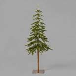 4' Pre-Lit LED Downswept Alpine Balsam Mini Artificial Christmas Tree Warm White Dew Drop Lights - Wondershop™