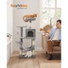 Feandrea 44.1'' /56.3" Cat Tree Tower for Indoor Cats ,Multi-Level Cat Condo Cat Furniture with Scratching Posts - 3 of 4