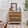 Costway 3-Drawer Rattan Dresser Modern Closet Chest Storage Cabinet Living Room Entryway - 2 of 4