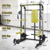 Multi-Function Power Cage, Power Rack with Dual Independent Pulley System, 2000LB Capacity Workout Cage, Squat Rack for Home Gym - 2 of 4