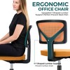 ALEXOUN Mesh Rolling Work Swivel Computer Chair,Ergonomic Low-Back with Wheels,Armless Comfortable Seat Lumbar Support for Home,Bedroom,Study - 2 of 4