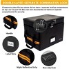 Fireproof Document and File Storage Box with Lock - Upgraded 2-Layer Water-resistant, Portable Collapsible Organizer Cabinet with Reflective Strip - 3 of 4
