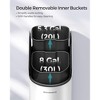 SONGMICS 13-Gal ( 50L ) Dual Kitchen Trash Can,Garbage Can with Wing Lids, Stainless Steel, Soft Close, Inner Buckets, with 15 Trash Bags - 4 of 4