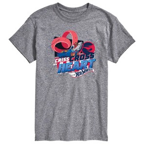 Men's - Hot Wheels - Criss Cross Heart Short Sleeve Graphic T-Shirt - 1 of 4