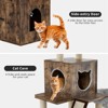 59 Inch Large Cat Tree,2-in-1 Multi-Level Pussy Tower Condo Toilet Furniture with Hammock Sisal Scratching Posts Plush Perch to Climb Scratch Sleep - 3 of 4