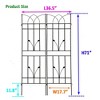 Syemin Patio Decorative Screens, Iron Arch Decoration Garden Trellis, for Outdoor for Climbing Plants Support, Flowerbed, Black, 36.5"*17.7"*71" - 3 of 4
