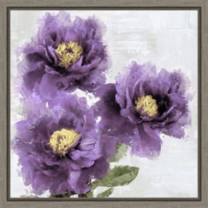 Amanti Art Purple Bloom I by Jesse Stevens Canvas Wall Art Print Framed 16 x 16-in. - 1 of 4