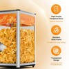 ROVSUN Nacho Machine Food Warmer, Nacho Chip Warmer Countertop Display Case with Warming Light, Removable Deflection, Glass Door, Scoop - 3 of 4