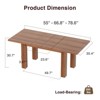 Extendable Dining Table for 6-10 Person, 55'' to 80'' Wood Kitchen Table - 2 of 4
